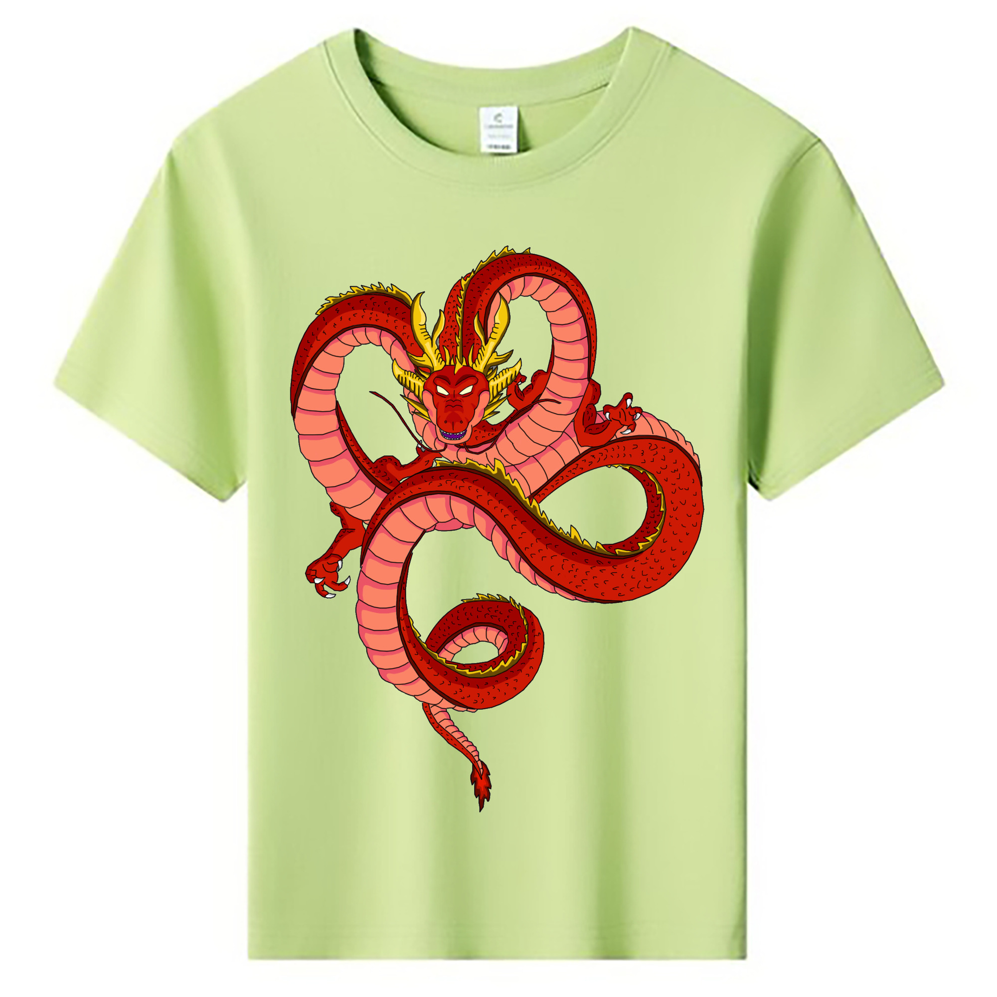 （画像用） ドラゴンボール 神龍 シェンロン DRAGON BALL Shenron 綿100％キッズTシャツ（フロントプリント）